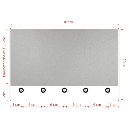 Banjado Schlüsselkasten Glitzernde Wiese Glas 30x20 beschreibbar