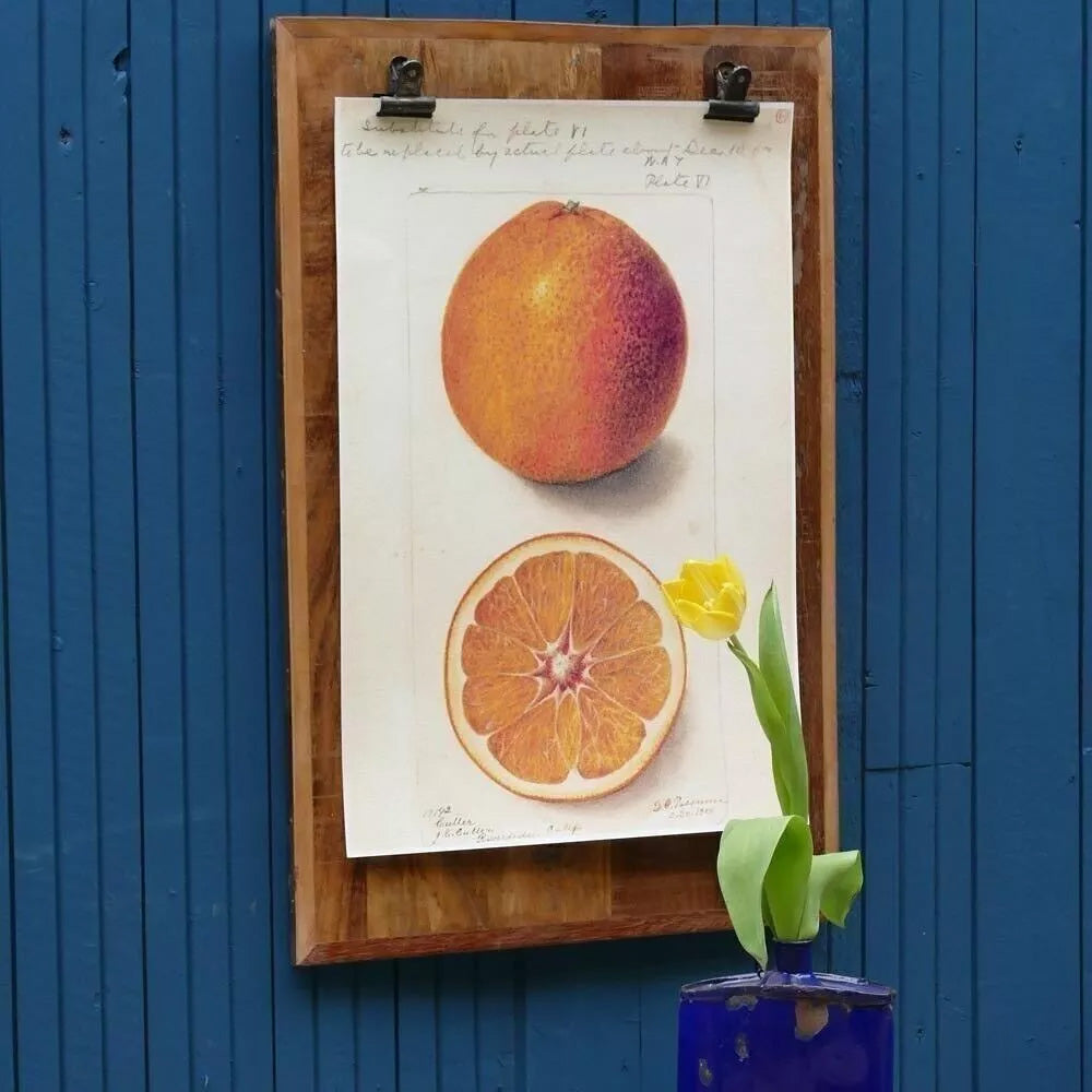 LS-LebenStil Vintage Clipboard A6 Holz 22cm mit Klammer braun