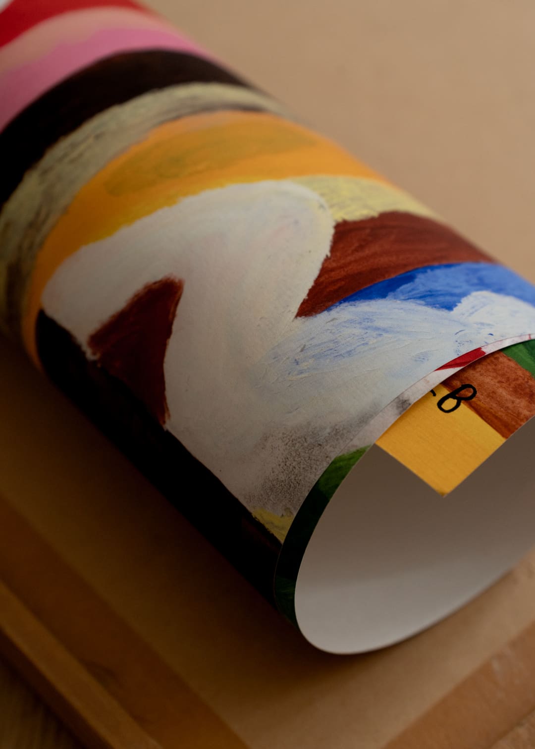 The Poster Club Sculpture Street Kunstdruck A4 abstrakt bunt