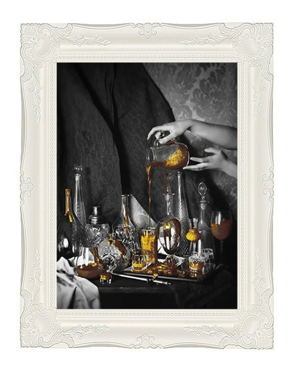 Mineheart Still Life Pink Gold Wandbild 61x81cm rosa