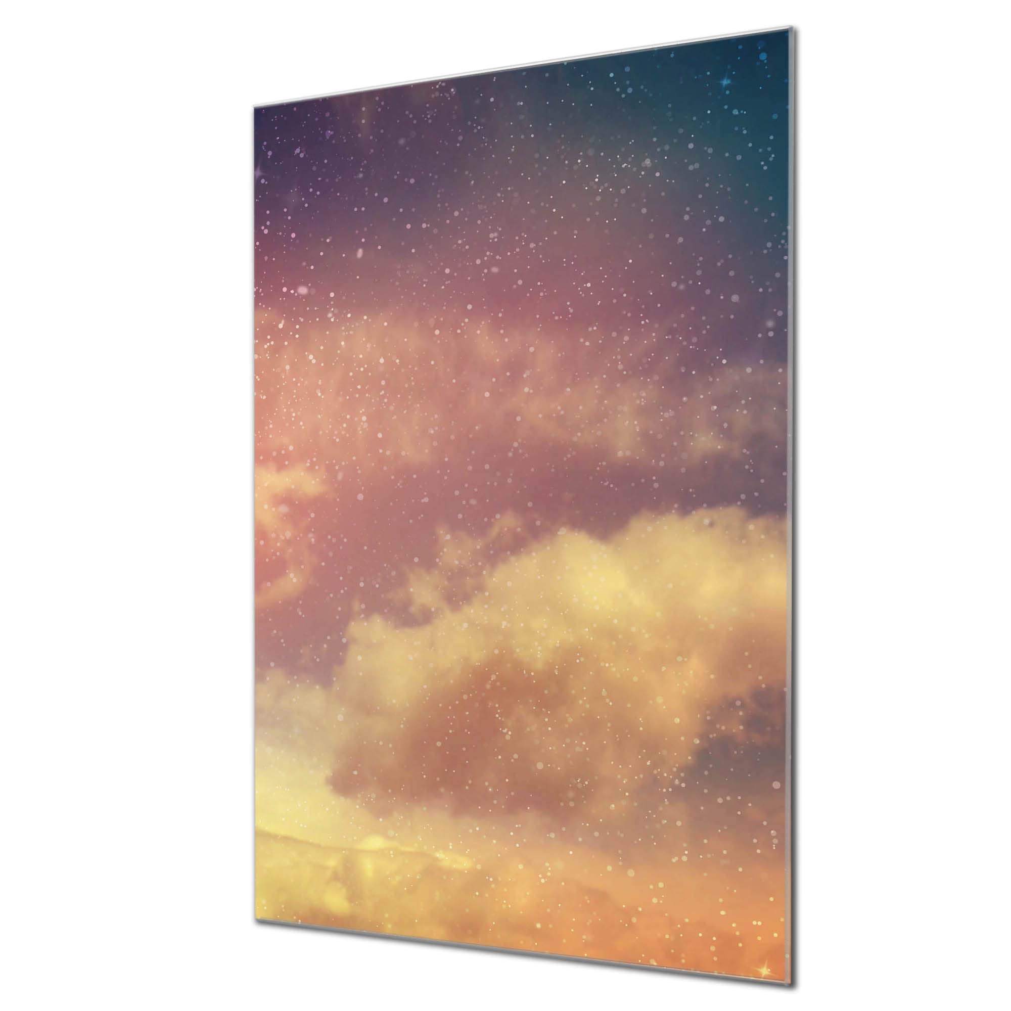 Banjado Magnettafel Glas 60x40cm Sternenhimmel Wolken