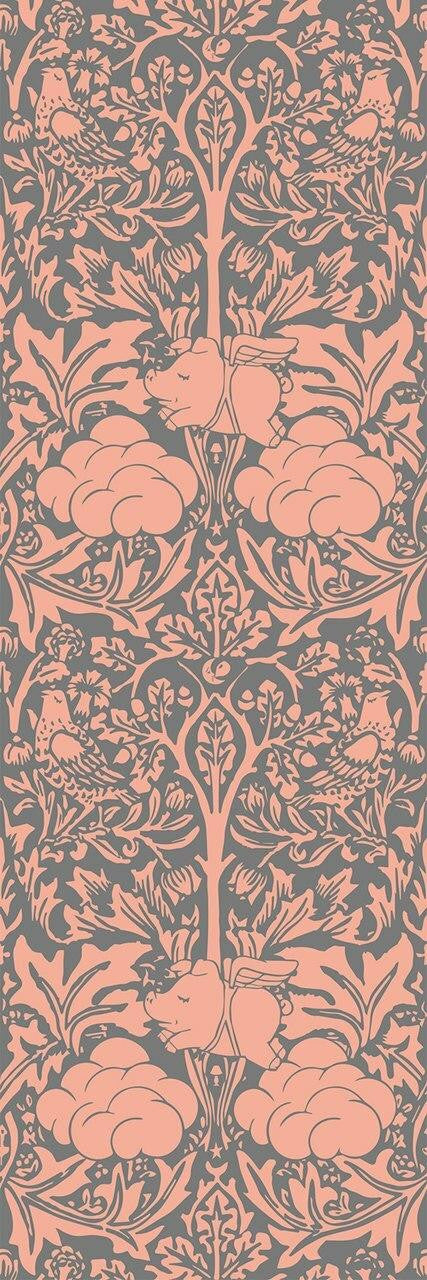 Mineheart Morris Dream Tapete Peachy Pink Grey Blumen
