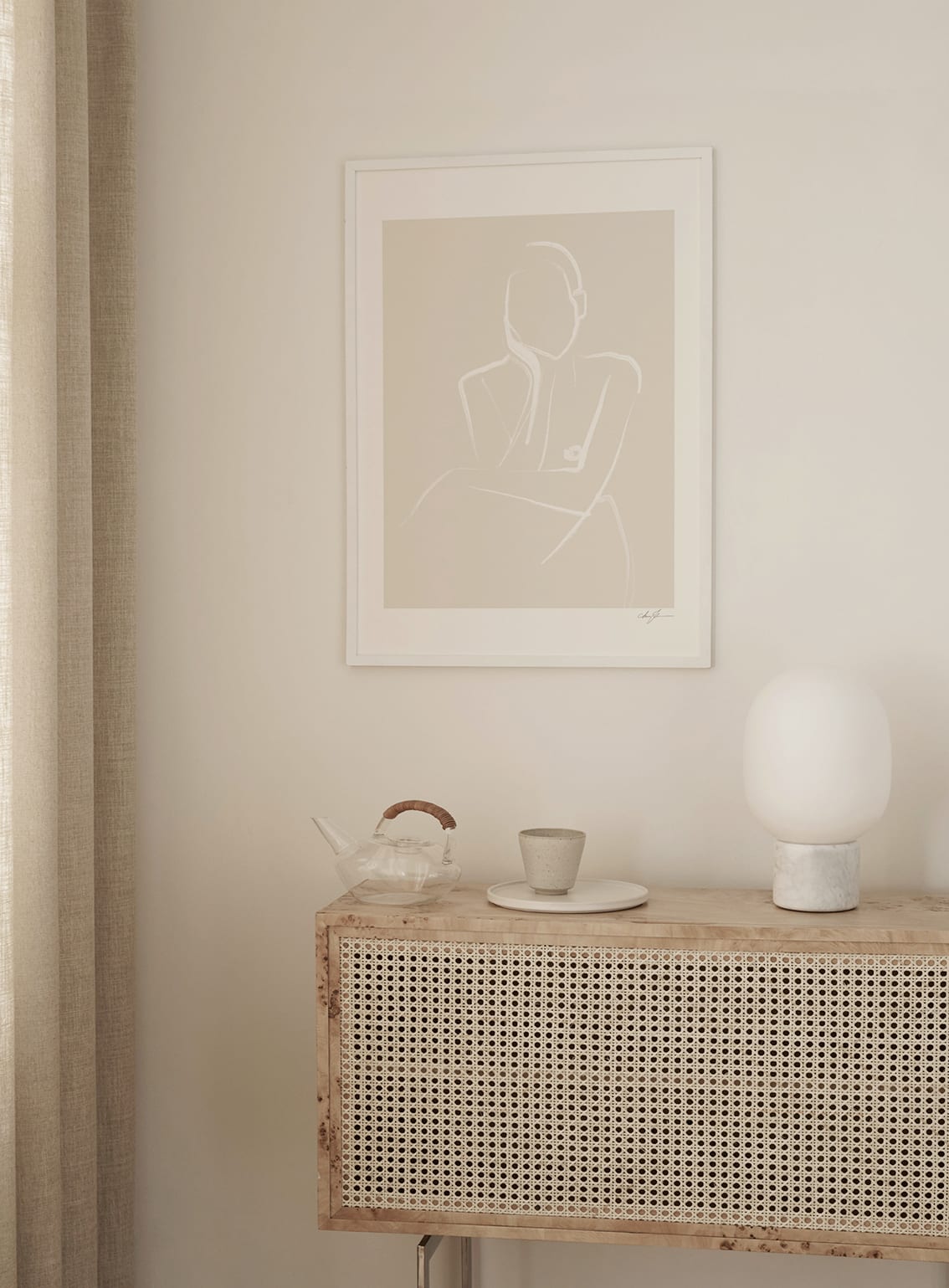 The Poster Club Demure Poster 30x40 cm beige