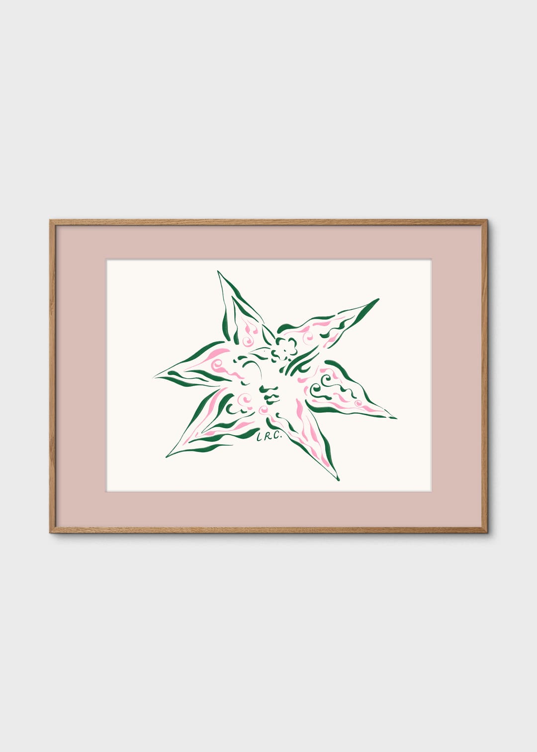 The Poster Club Art Prints Eternal Star Poster 30x40 Grün Rosa