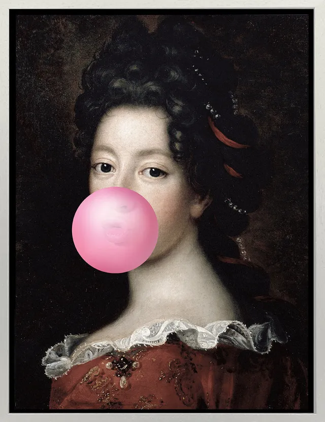 Mineheart Bubblegum Portrait 1 Wandbild 30x41cm rosa