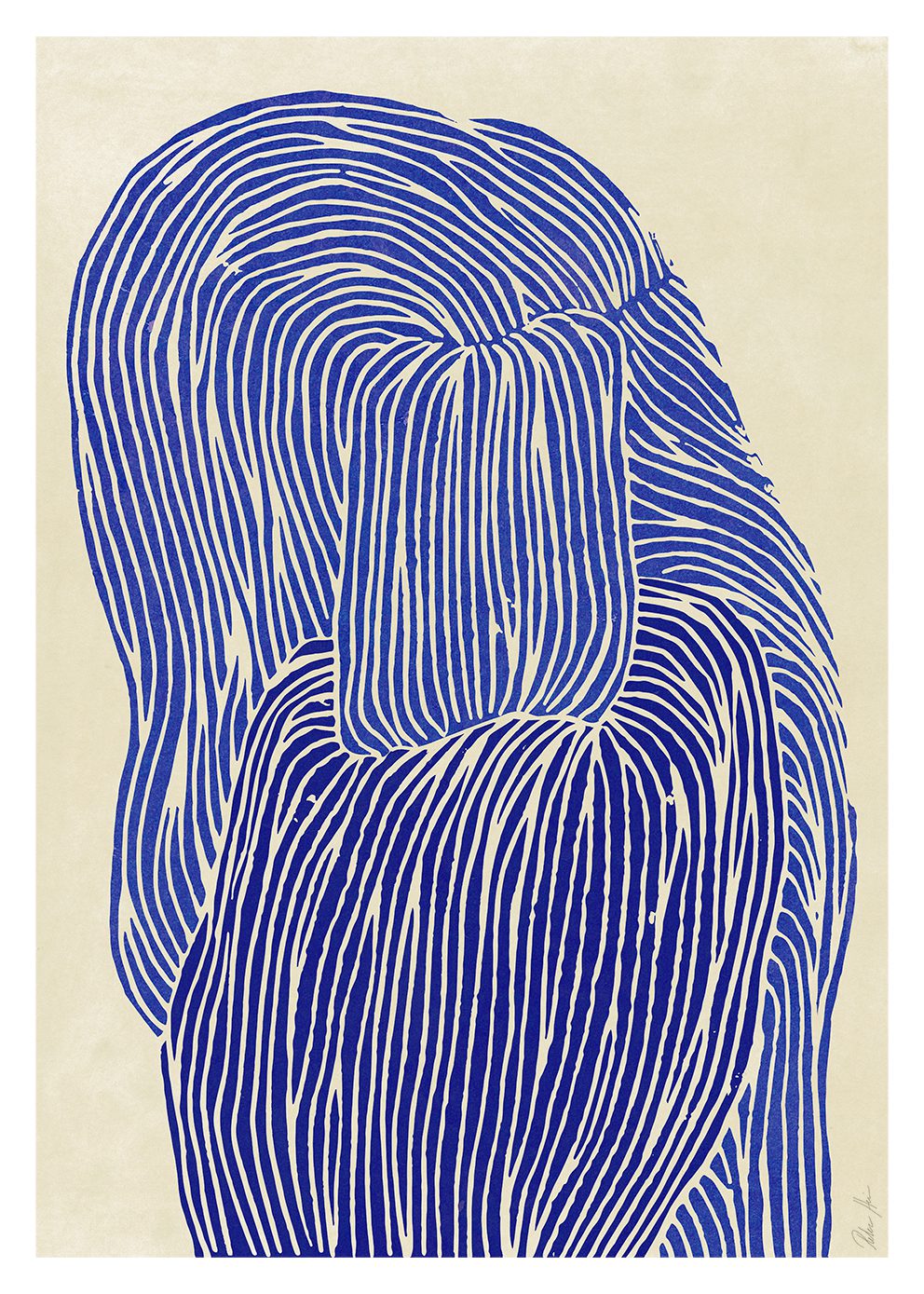 The Poster Club Art Prints Deep Blue Poster 30x40 cm abstrakt blau