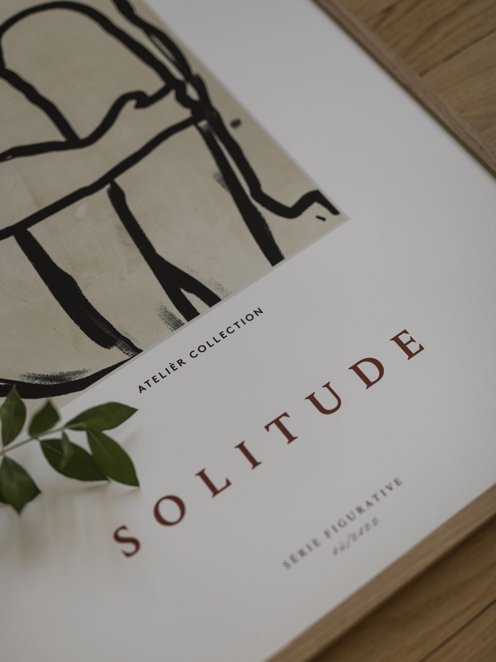 The Poster Club Solitude Poster A4 beige-blau