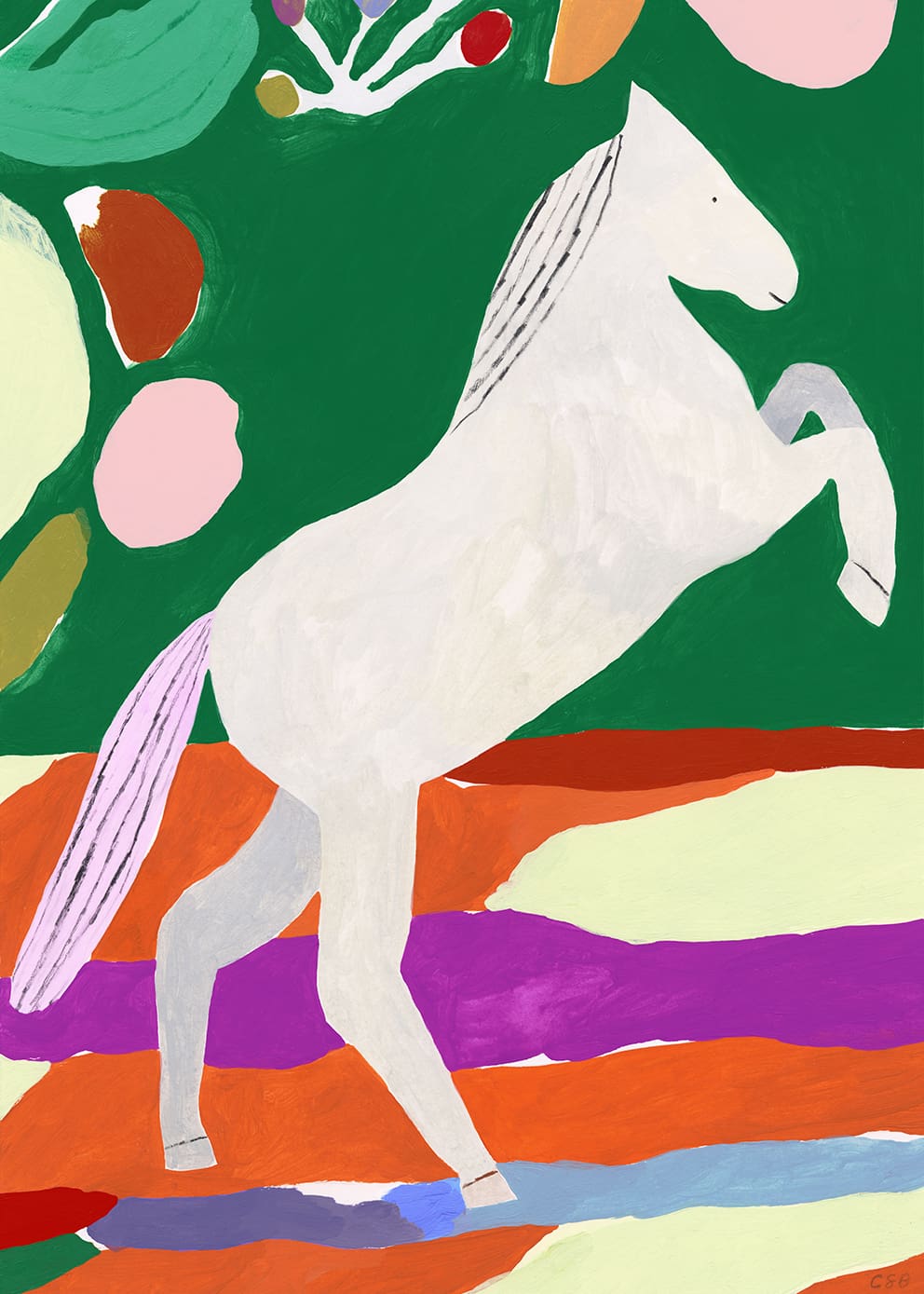 The Poster Club Art Prints Horse Leinwandbild 50x70 cm Pferd
