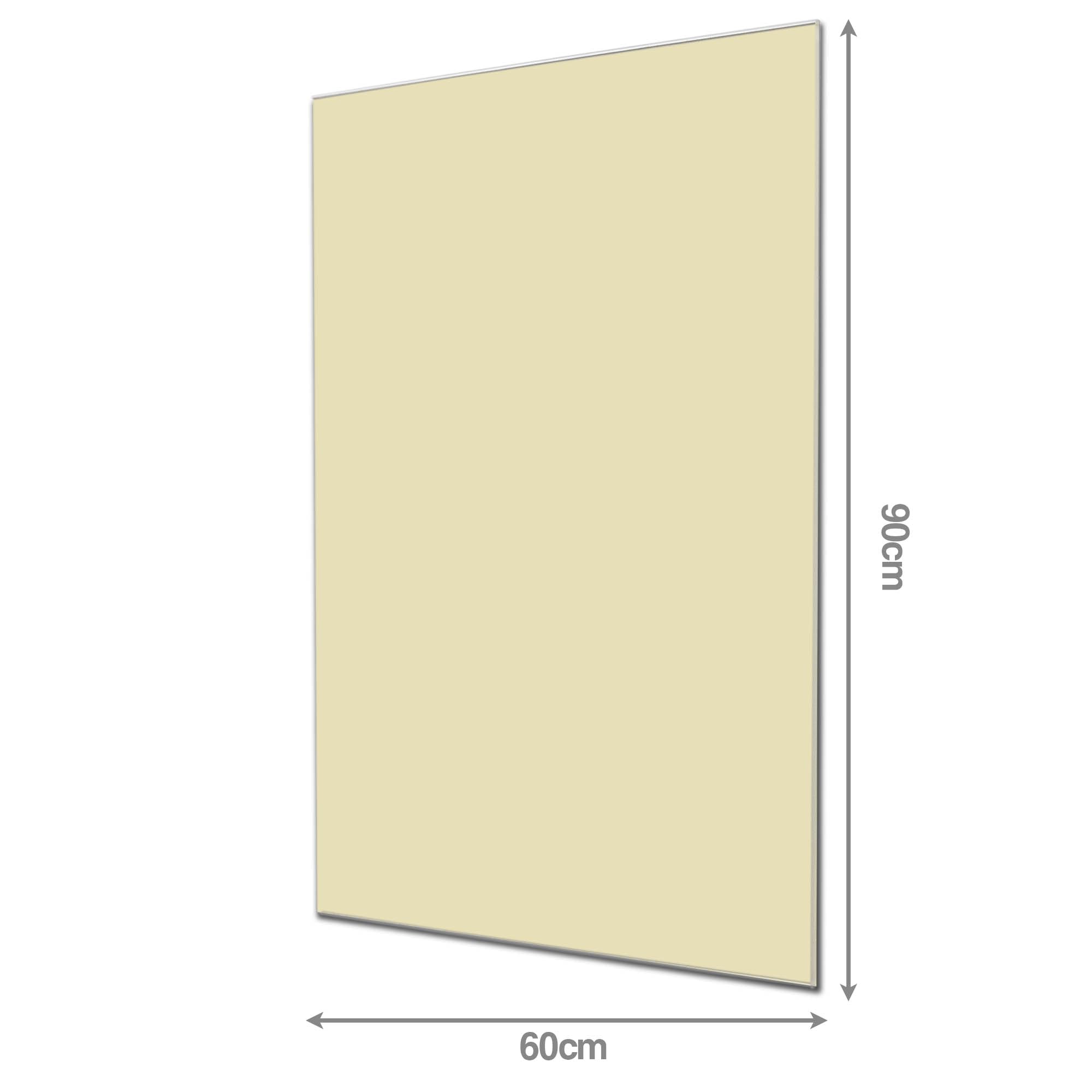 Banjado Magnettafel 90x60 cm Glas Magnettafel Beige beschreibbar