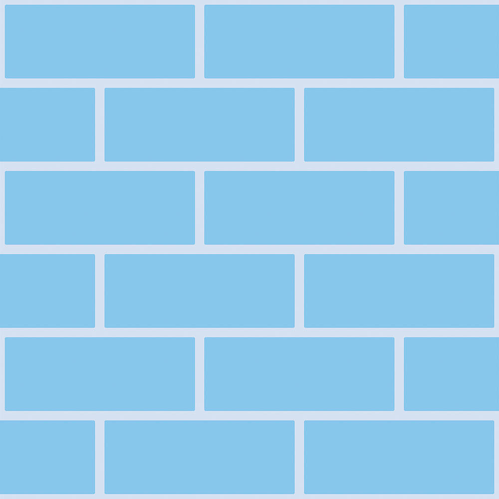 Mineheart Wallpaper Tonal Blue Bricks Tapete blau 10m Rolle