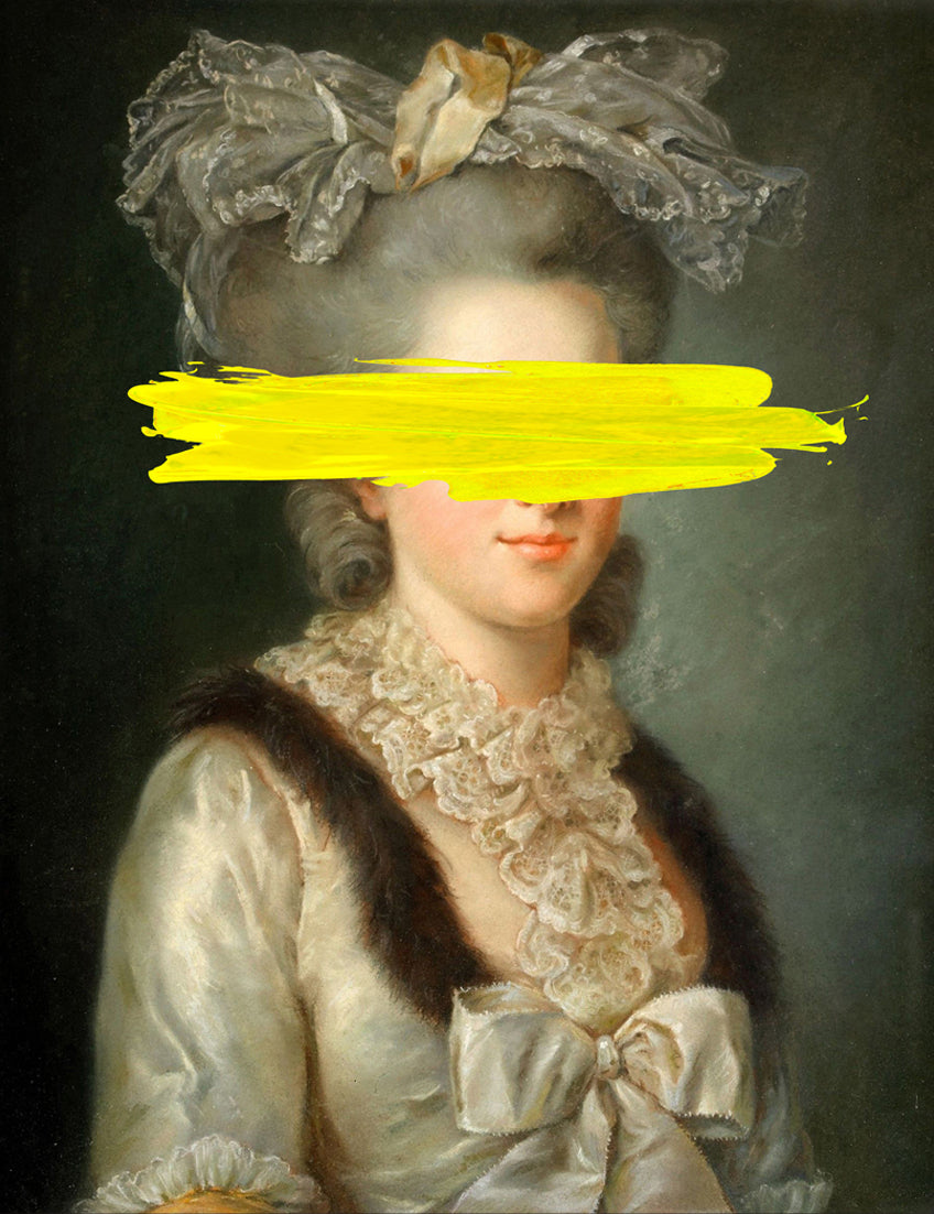 Mineheart Yellow Mark Leinwandbild Portrait 40x50 cm