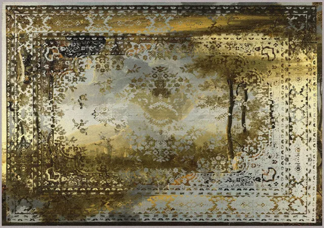 Mineheart Kashan Remix Landscape Teppich Muster 20x20 cm