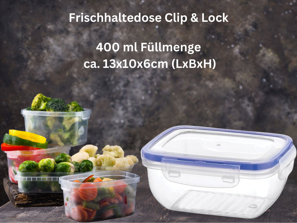 LS-LebenStil Clip & Lock Frischhaltedose 400ml luftdicht
