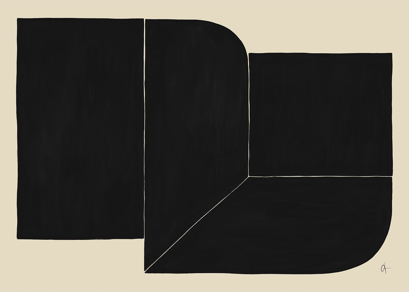 The Poster Club 6AM Kunstdruck 50x70 cm beige