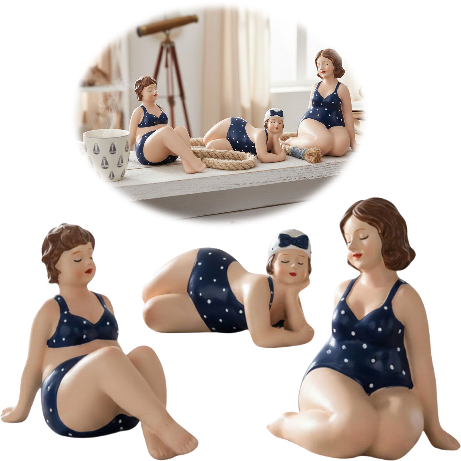LS-LebenStil Molly Badenixe Deko Figuren 3er Set XL