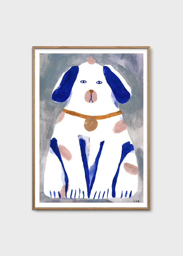 The Poster Club Art Prints Guardian Dog Kunstdruck 30x40 cm Blau