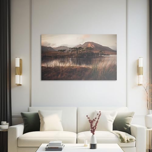 Hustling Sharks Wandbilder See vor ruhigem Gebirge Leinwand 30x40