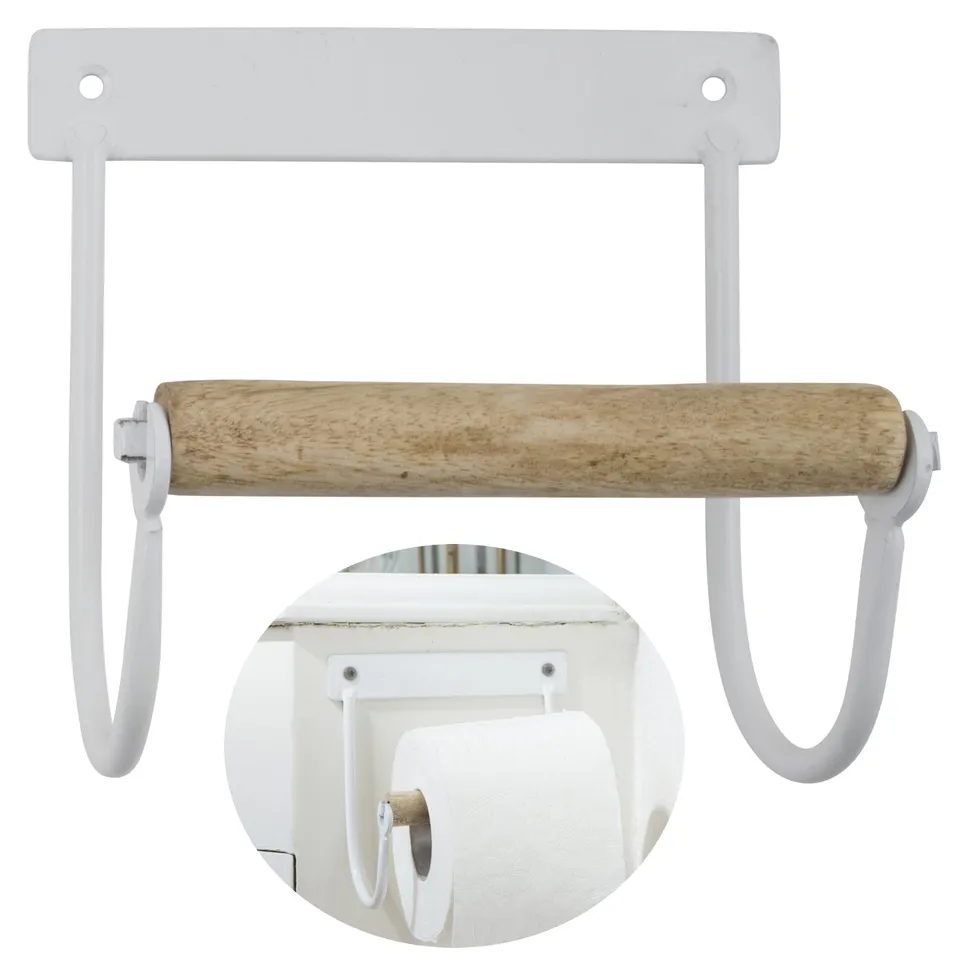 LS-LebenStil Möbel & Wohnen Altum Toilettenpapierhalter Weiß 14cm