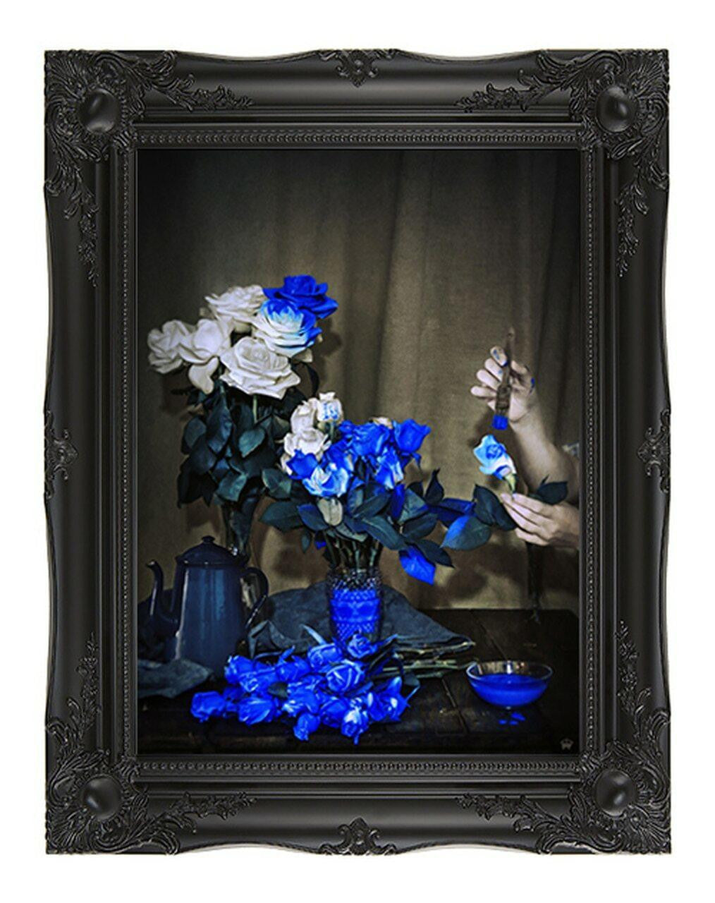 Mineheart Scent of Cobalt Wandbild 66x81cm Blau Blumen