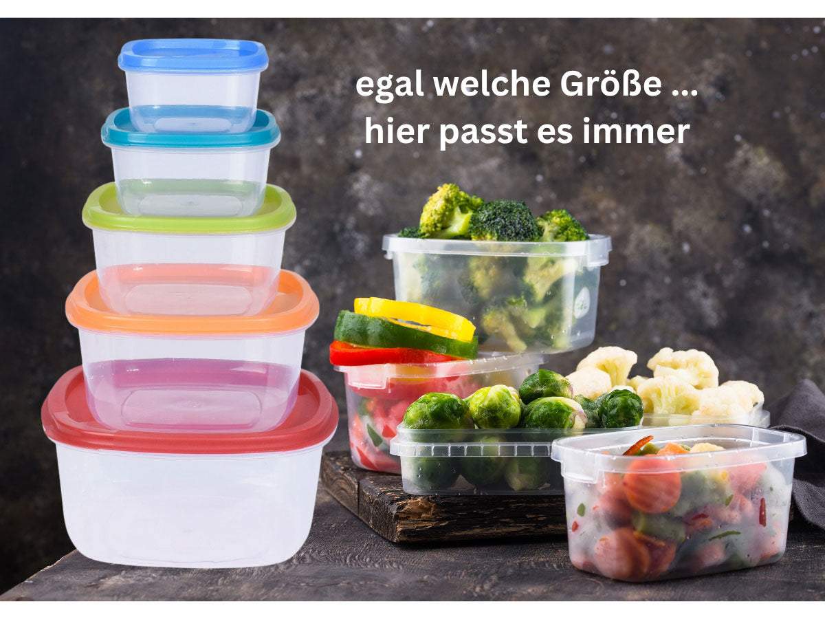 LS-LebenStil Küche Frischhaltedosen Set 5-tlg 225-1900ml Quadratisch