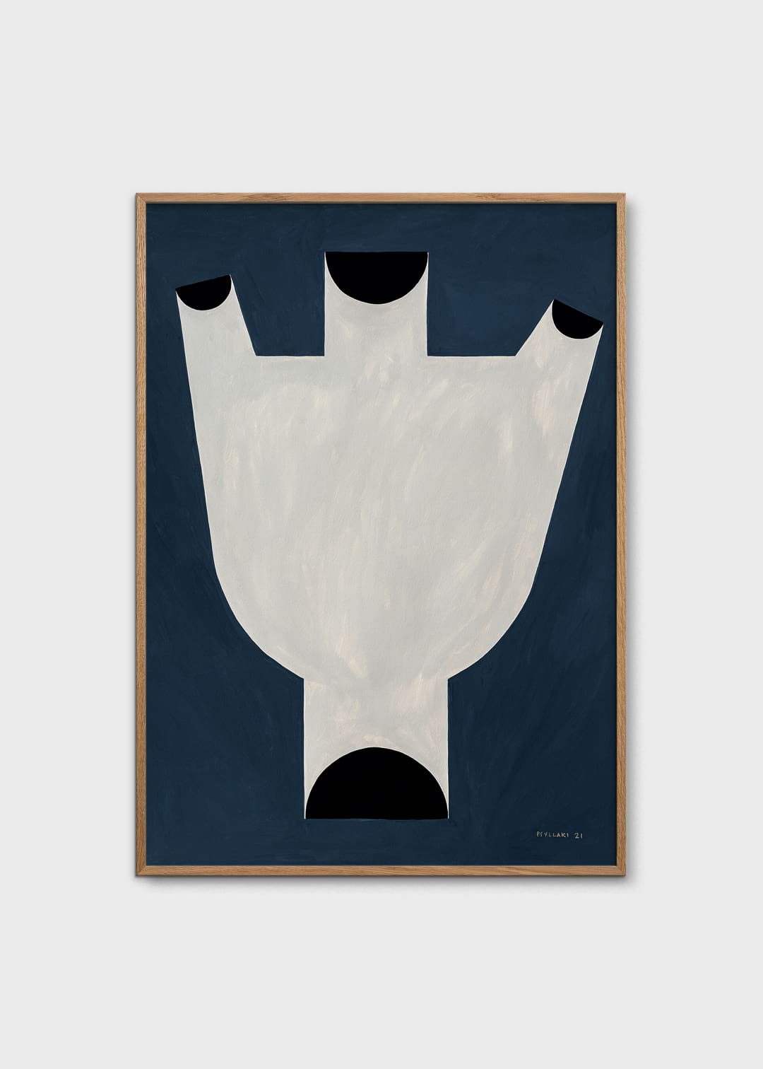 The Poster Club Three Openings Vase Poster 30x40 cm blau