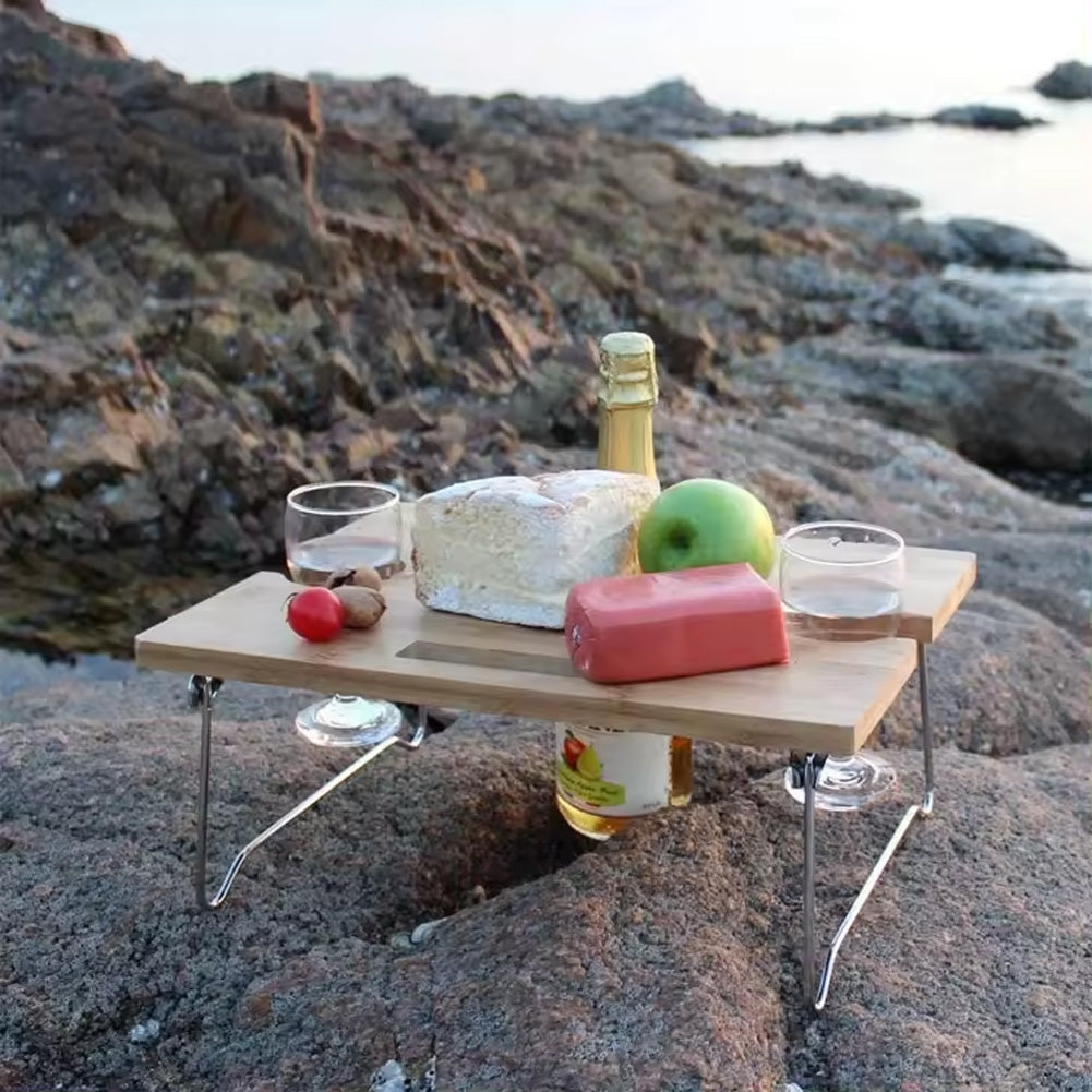 LS-LebenStil Picknicktisch Holz klappbar 38x28cm Weintisch