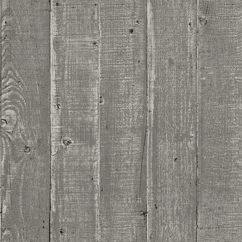 Mineheart Rustic Wood Tapete Holzoptik Grau 52cm x 10m
