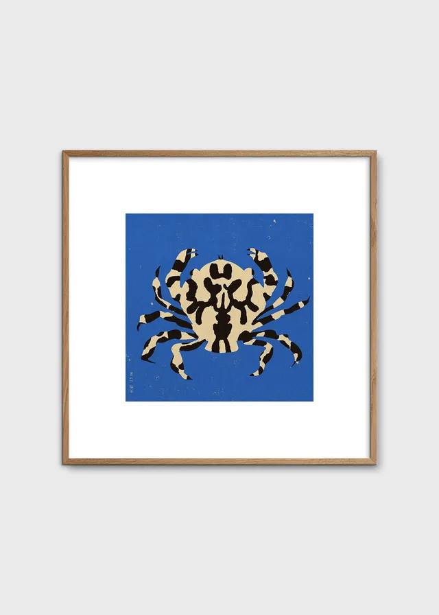 The Poster Club Calico Crab Poster 50x50 cm Krabbe blau