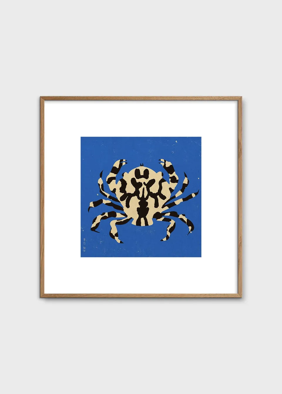The Poster Club Calico Crab Poster 50x50 cm Krabbe blau