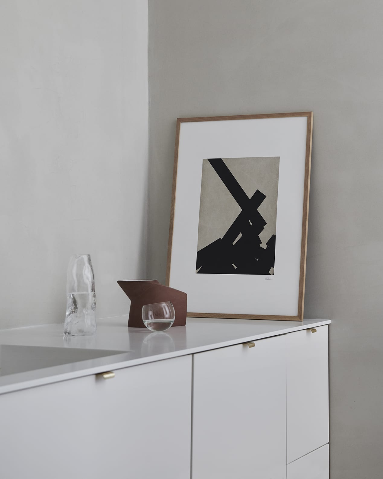The Poster Club Art Prints Abstract No. 2 Poster 30x40 beige