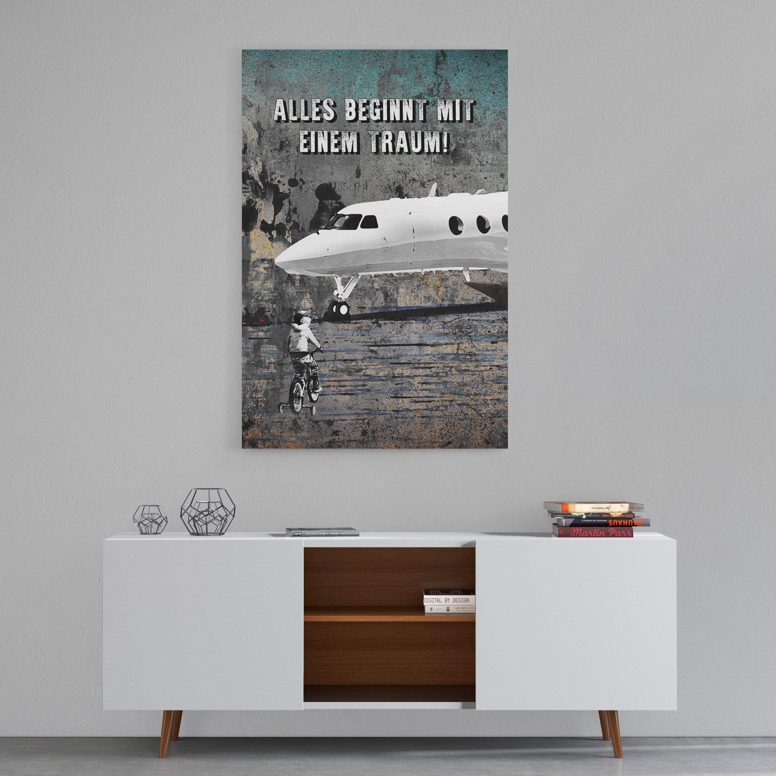 Hustling Sharks Alles beginnt mit einem Traum Leinwand 30x45