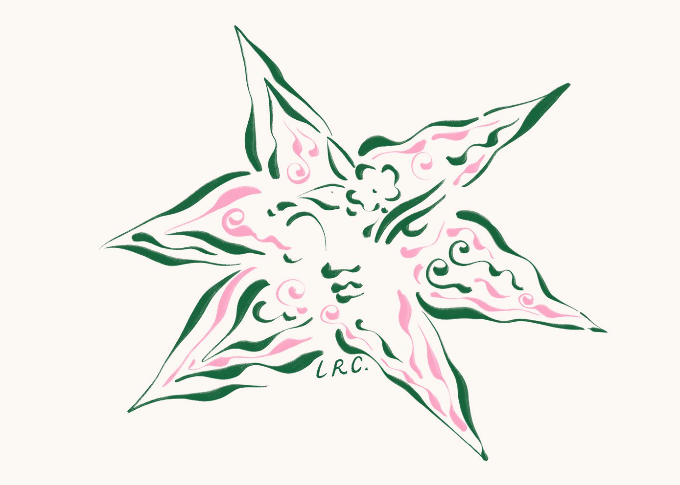 The Poster Club Art Prints Eternal Star Poster 30x40 Grün Rosa