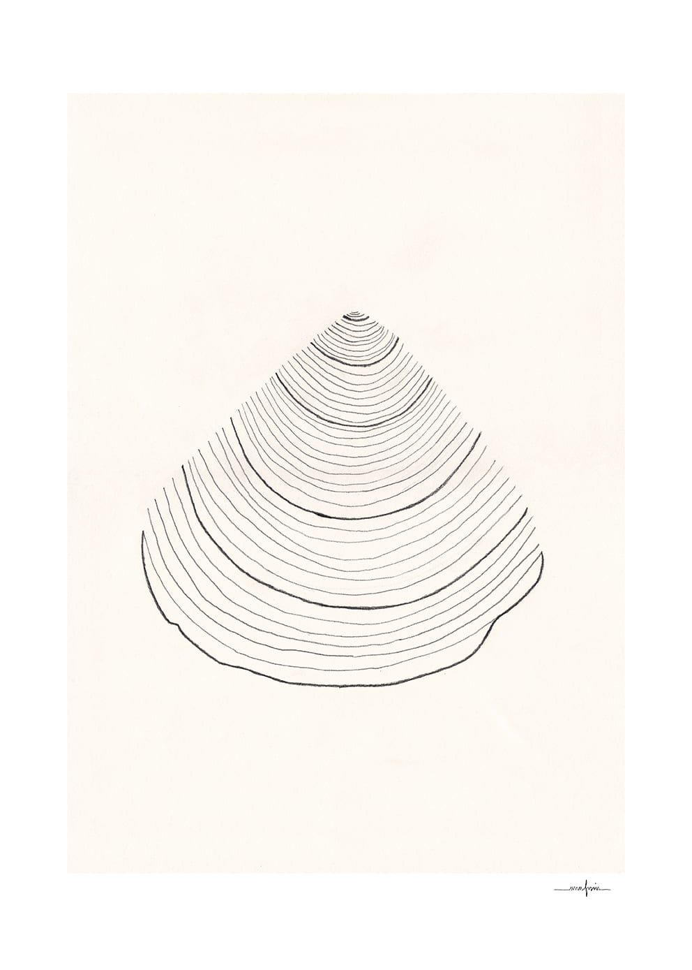 The Poster Club Shell Poster 30x40 cm Beige