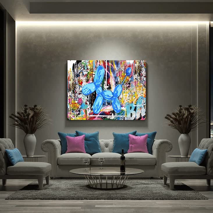Hustling Sharks Wandbilder Balloon Dog Leinwand 120x80 cm Pop-Art