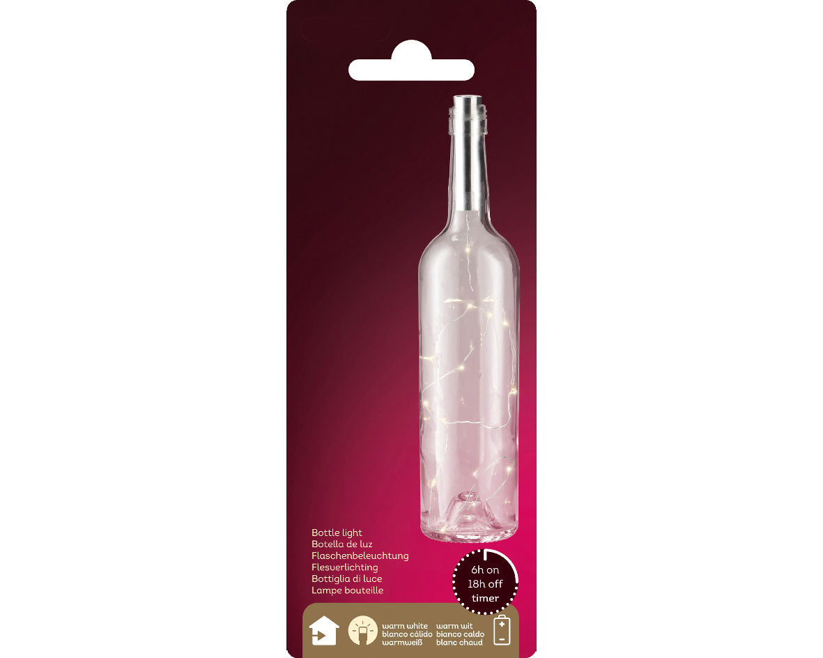 LS-LebenStil Möbel & Wohnen Flaschenlicht LED 10er Korken Timer