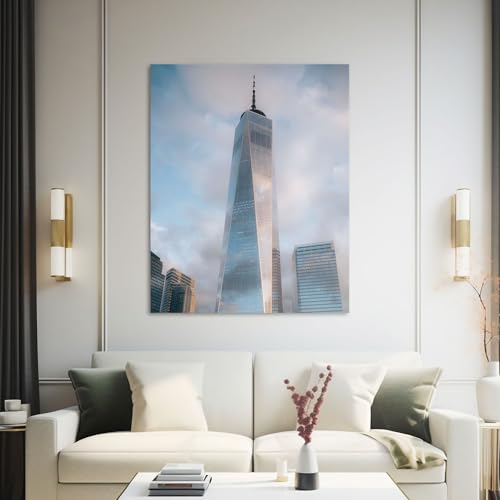 Hustling Sharks Wandbilder Gläserner Turm Leinwand 30x40 cm City