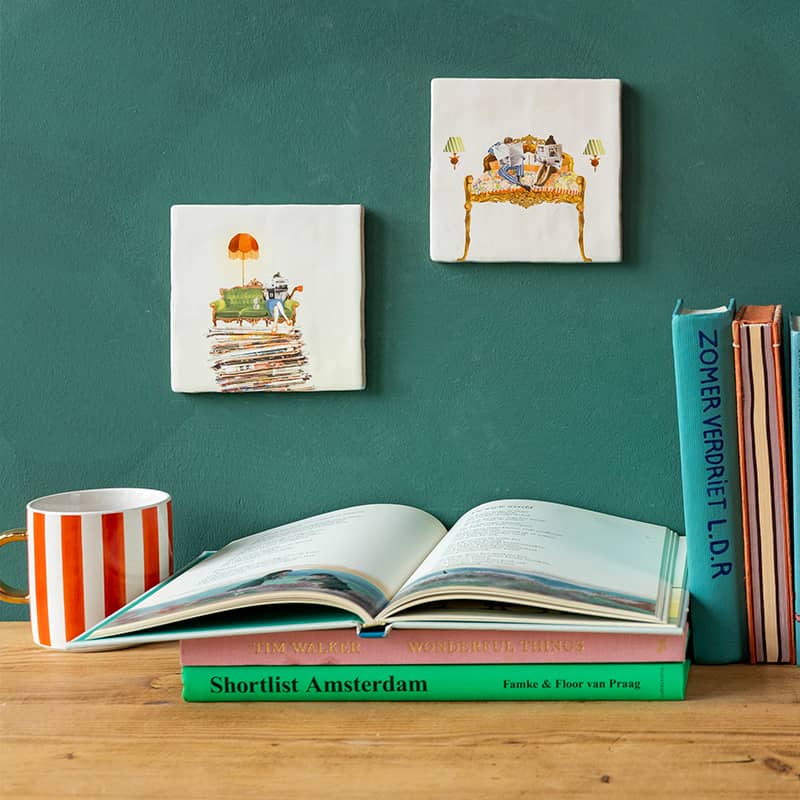 Storytiles Delft Blue Mijn tijd nemen Fliese S 10x10 cm Delfter Blau