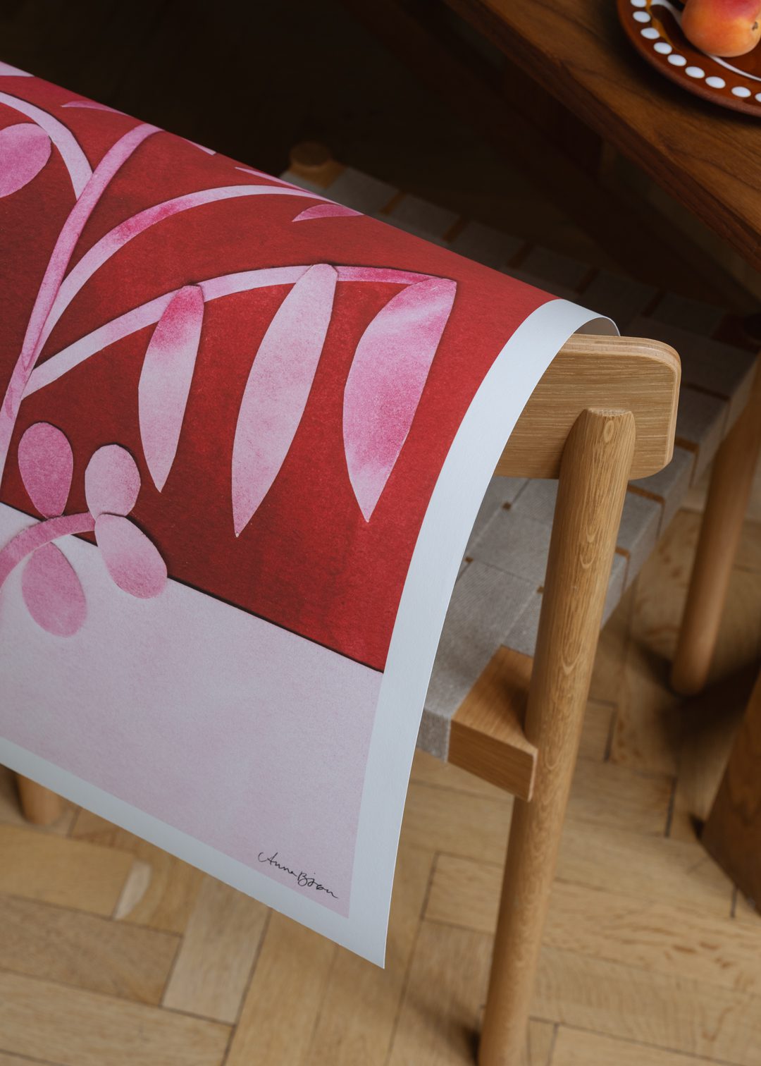 The Poster Club Pink Peas in Bloom Poster 30x40 cm rosa
