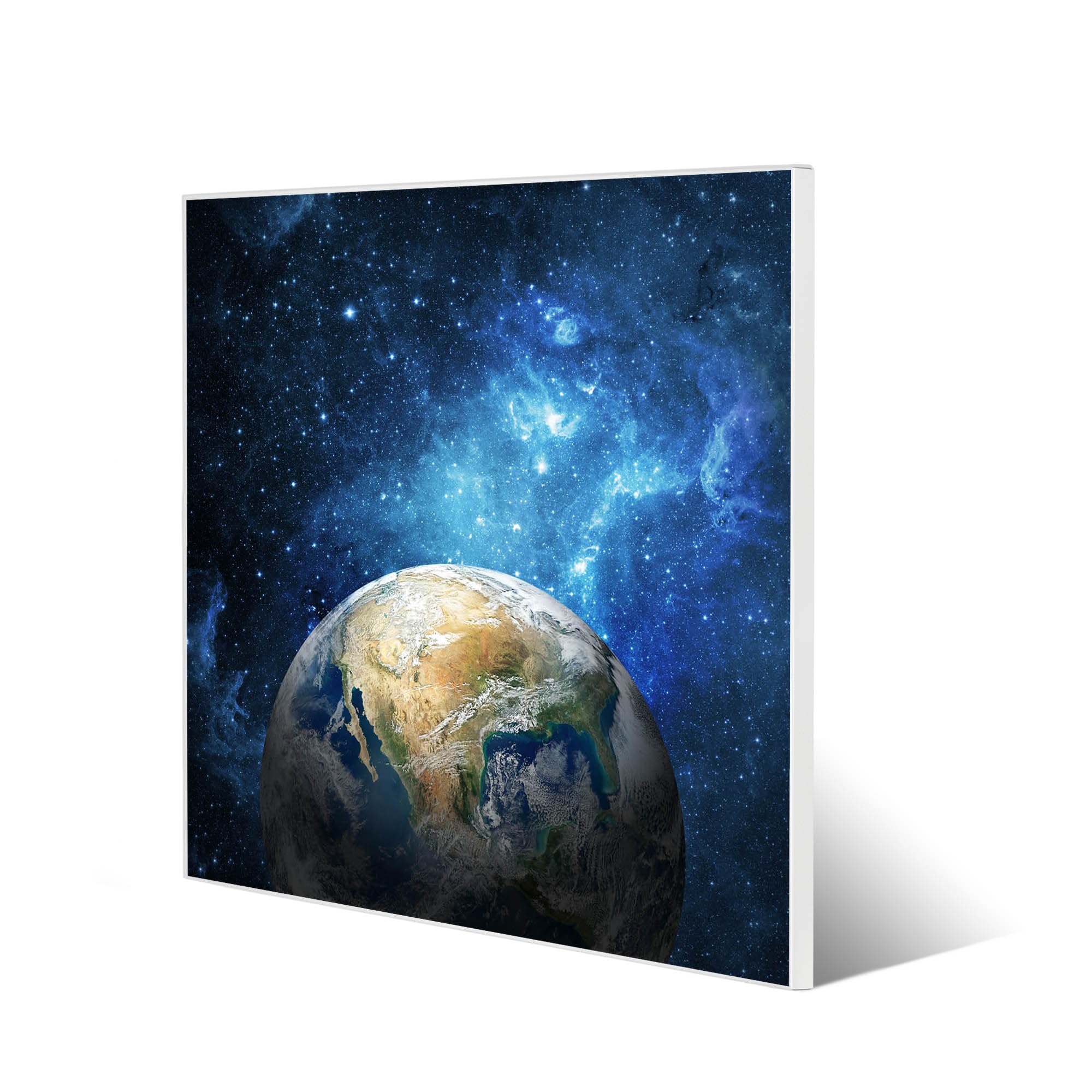 Banjado Magnettafel Erdkugel Metall 50x50 cm mit Magneten