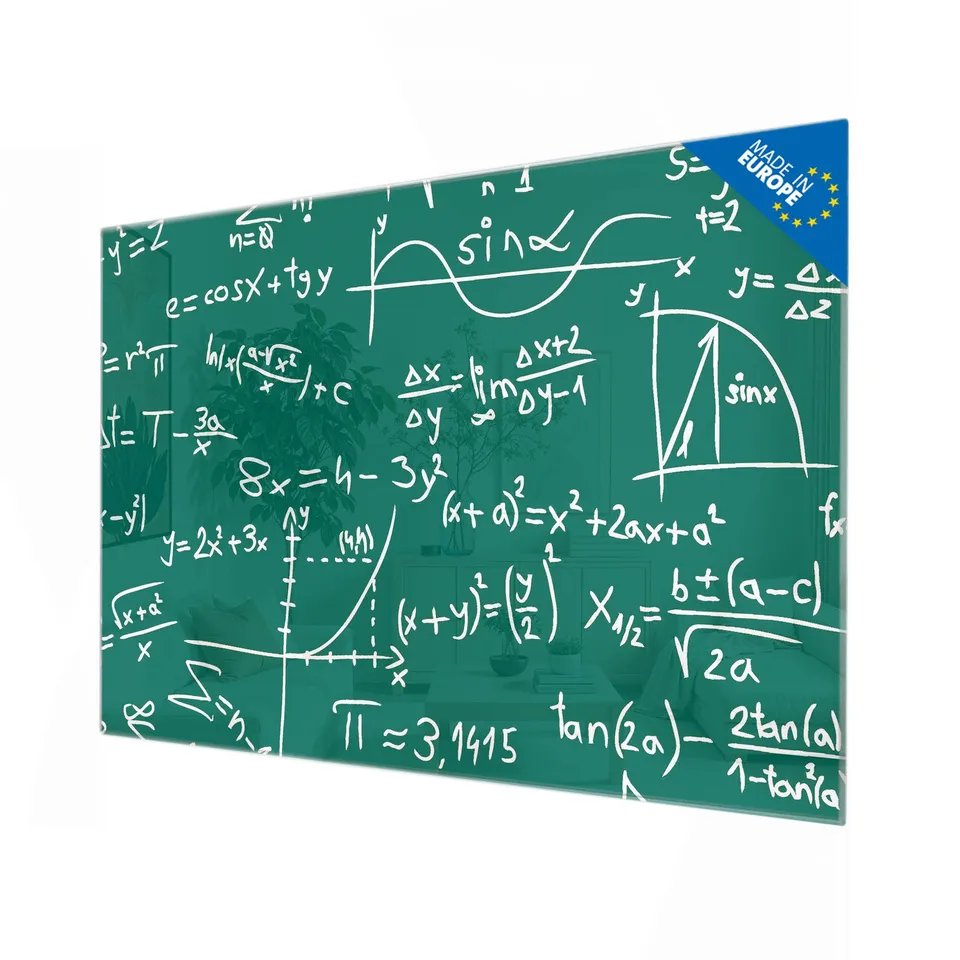 Banjado Magnettafel Kreidetafel Glas-Magnetboard 120x80 cm Muster