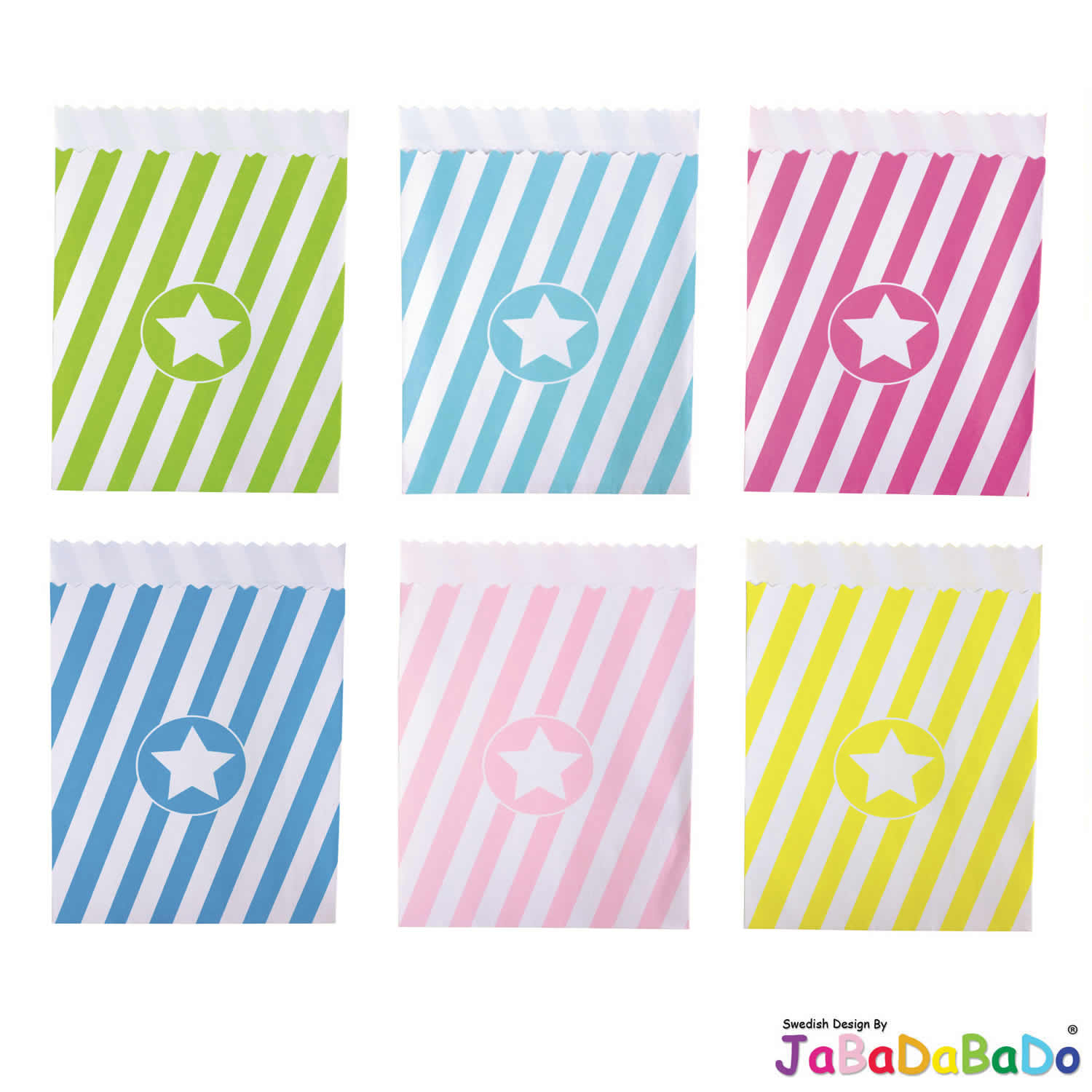 JaBaDaBaDo Geschenketüte Bunt 8 Stück 23x16cm Party