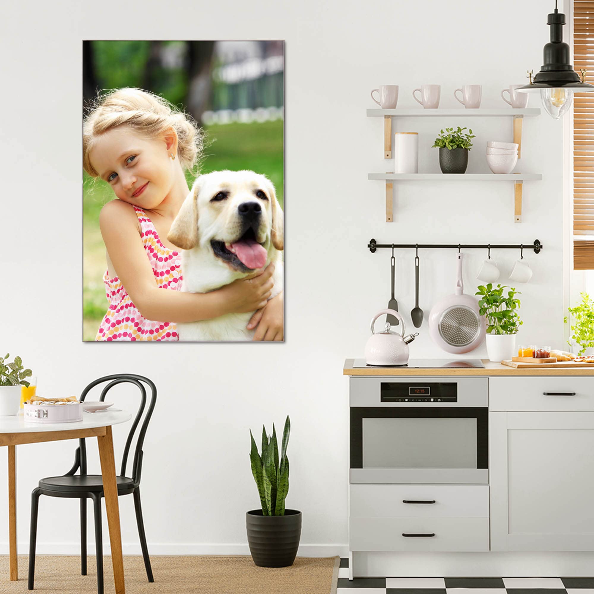 Banjado Magnettafel Glas-Memoboard 75x50 cm Wunschmotiv beschreibbar