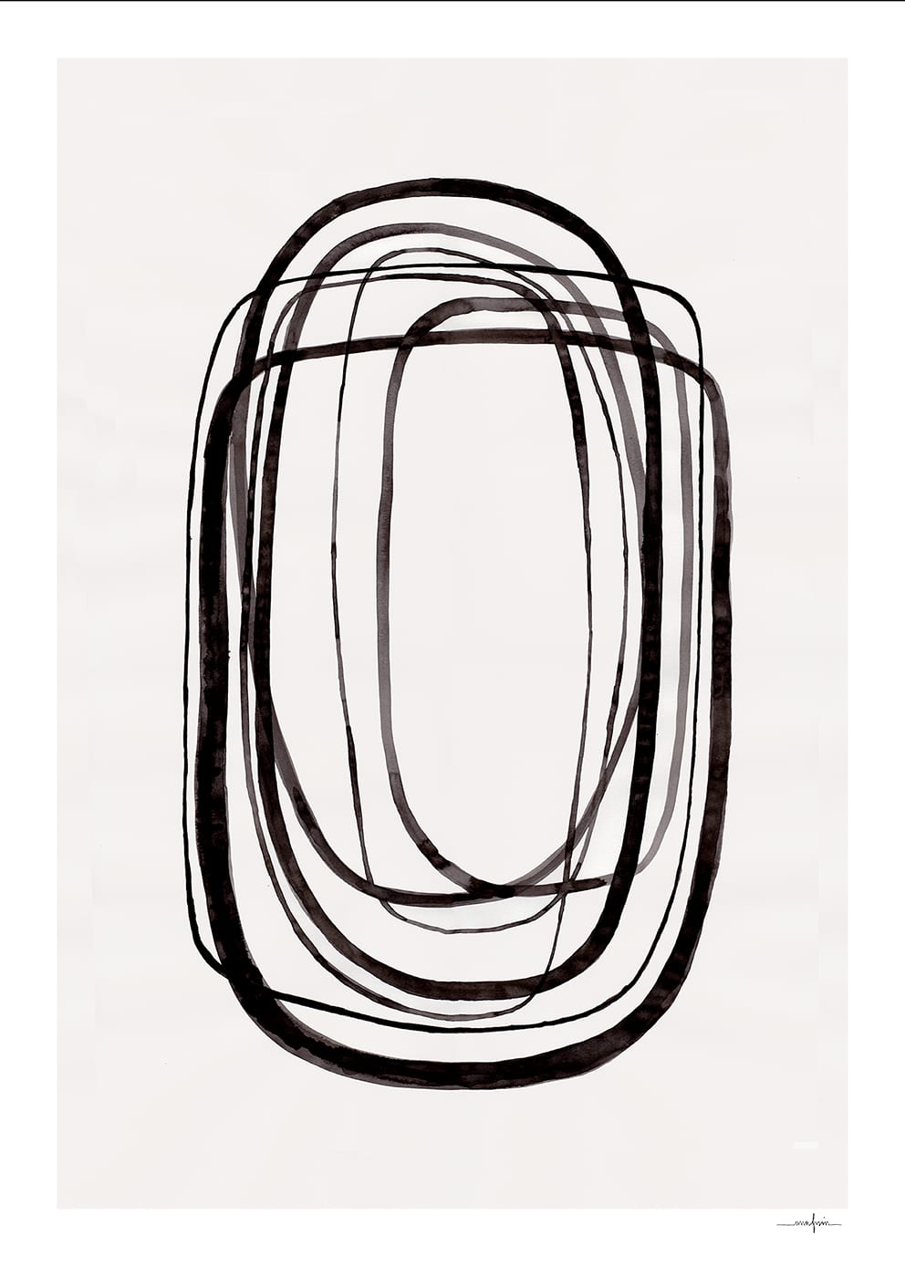 The Poster Club Art Prints Lines No. 03 Poster A4 beige