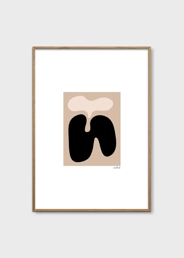 The Poster Club Thoughts Poster 30x40 cm beige-schwarz