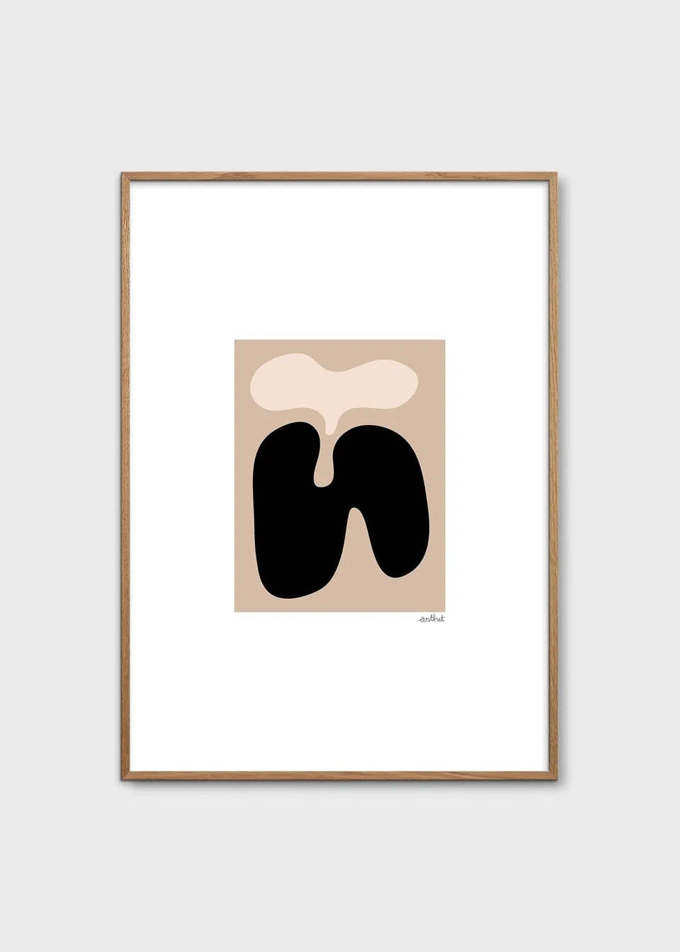 The Poster Club Thoughts Poster 30x40 cm beige-schwarz