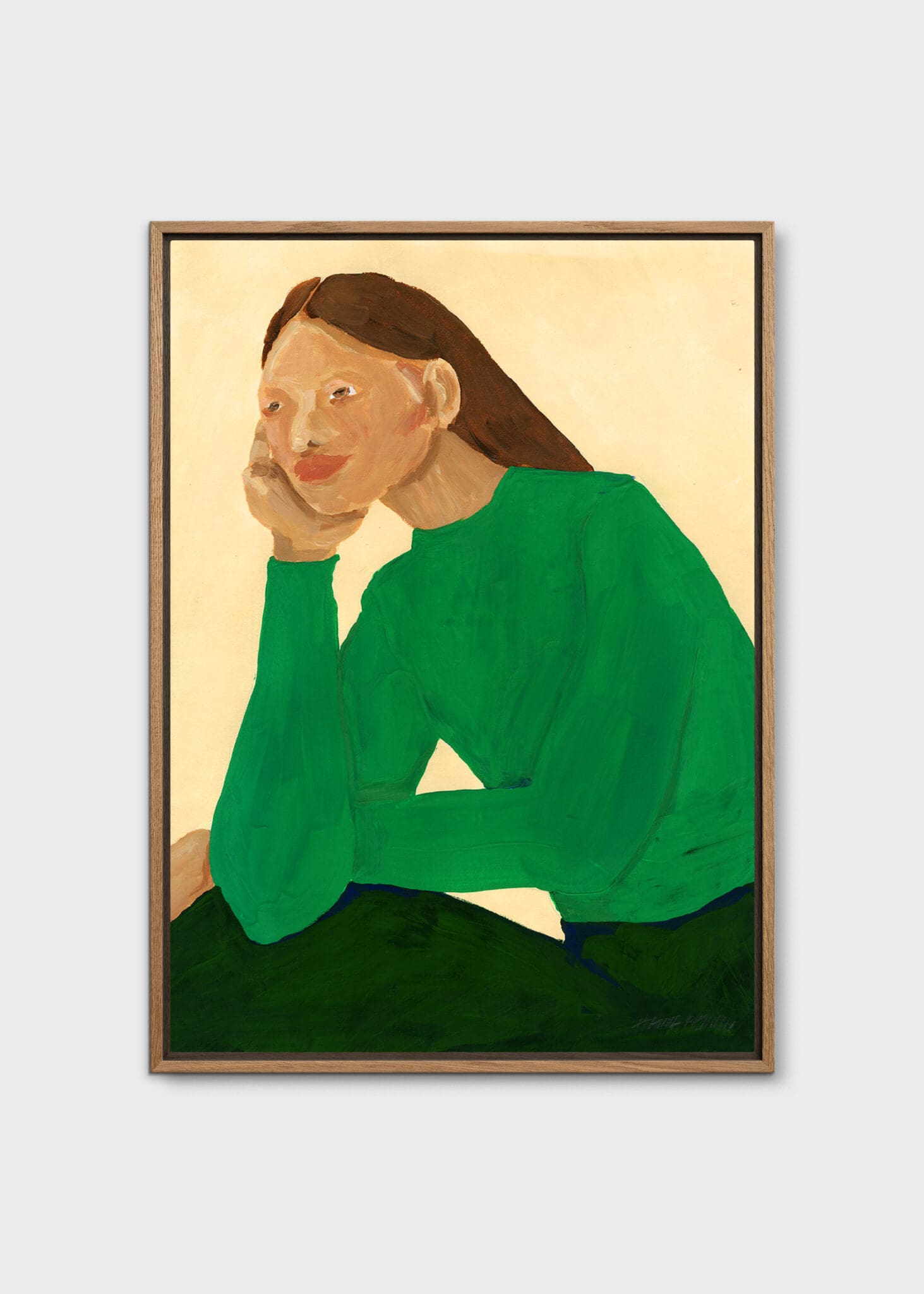 The Poster Club Green Guise Leinwand 30x40 cm Beige