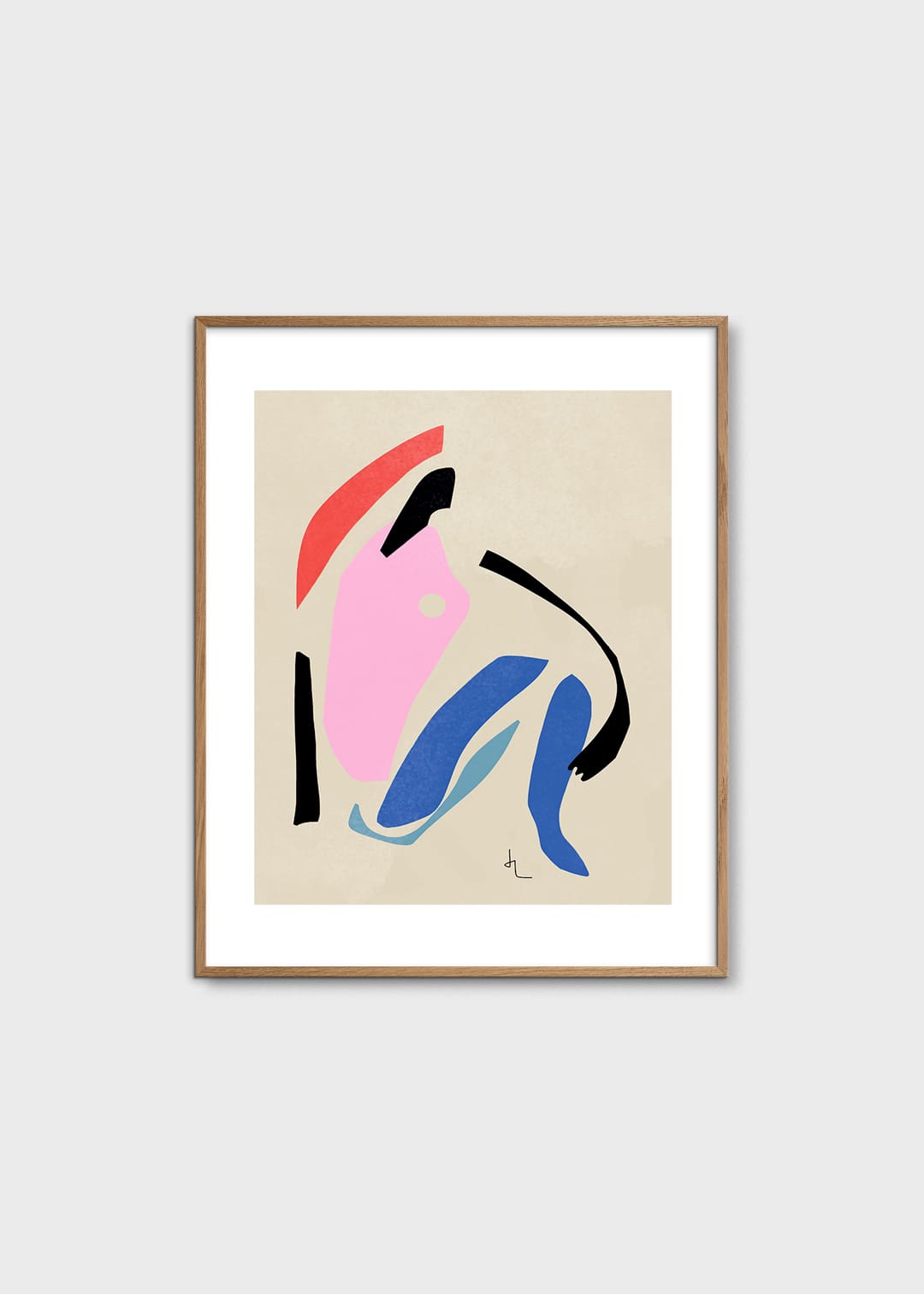 The Poster Club Pink Lady Poster 30x40 cm Blau Rosa