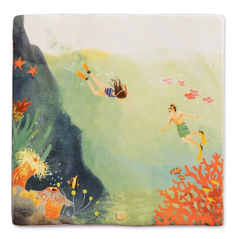 Storytiles Delft blue Onderwaterwereld Fliese L 20x20 cm Meer