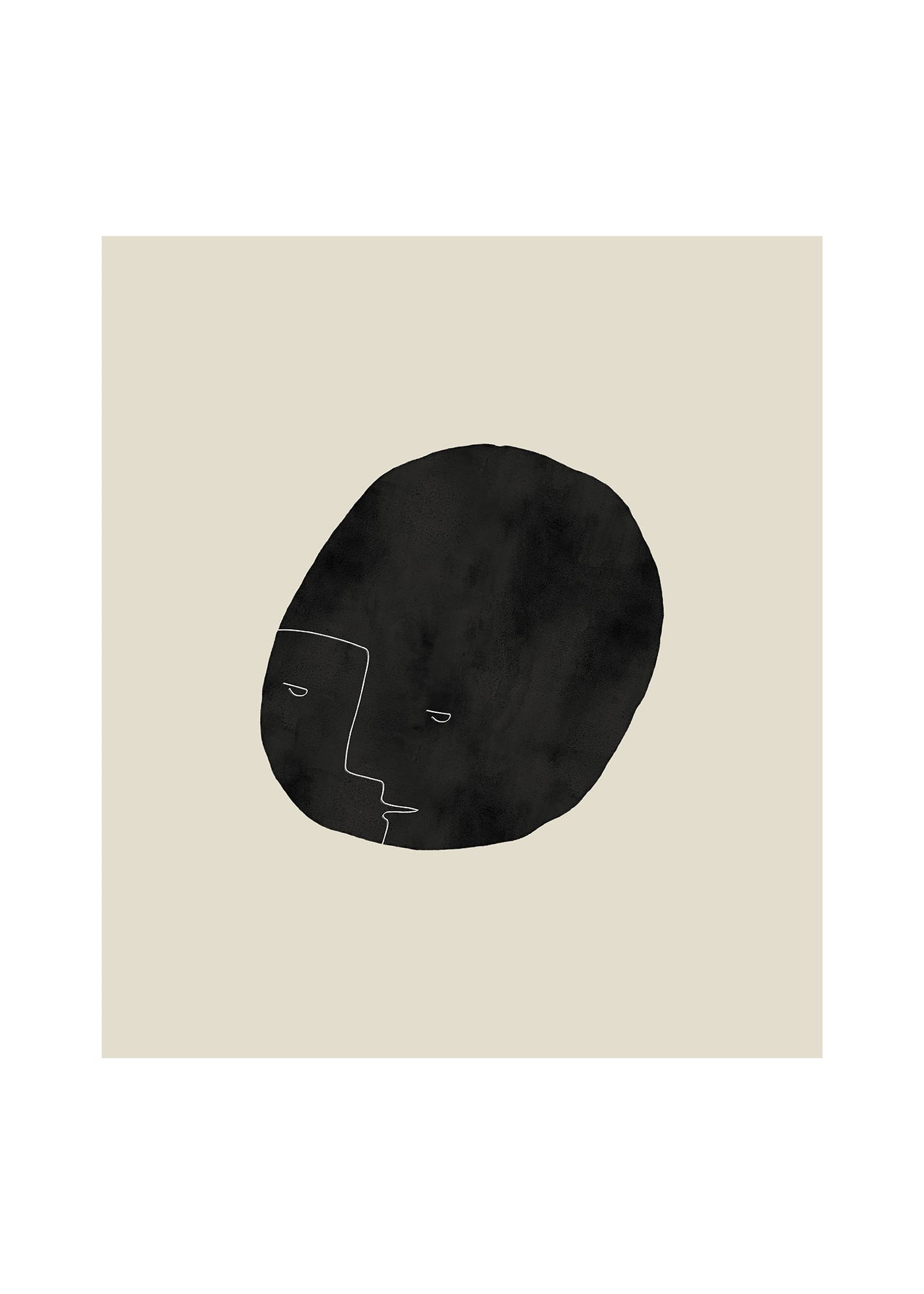 The Poster Club Art Prints Pebbleface 03 Poster 30x40 beige