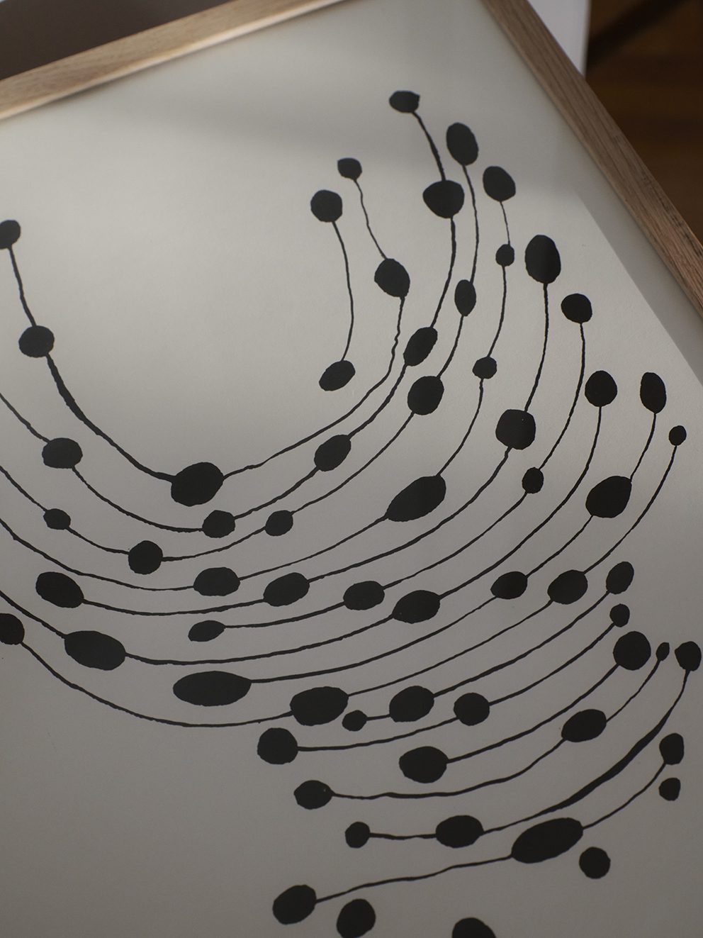 The Poster Club Dancing Dots Kunstdruck 30x40 cm Schwarz-Weiß